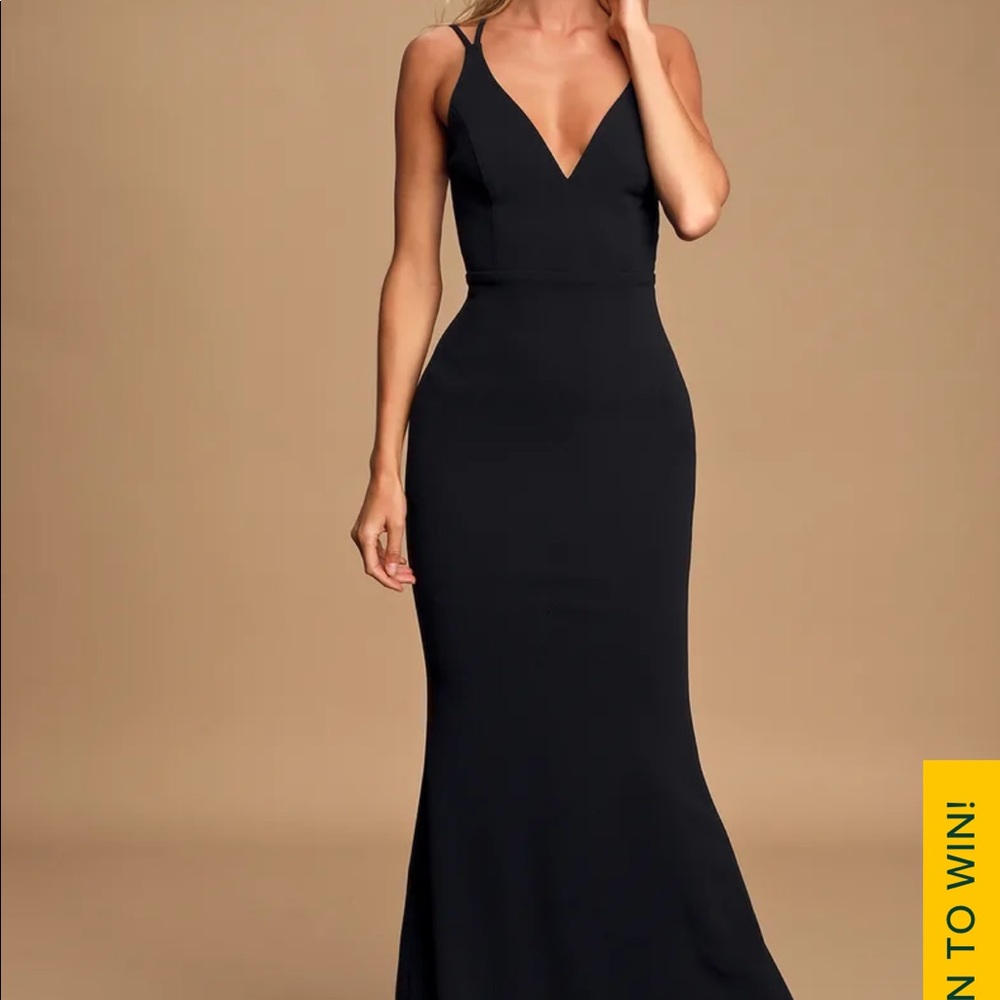 All this Allure Black Strappy Backless Mermaid Maxi Dress size XXS